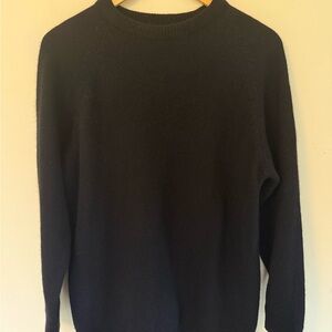 Vintage Rino Rossi Angora Lambswool Sweater Black Hand Knit Size M